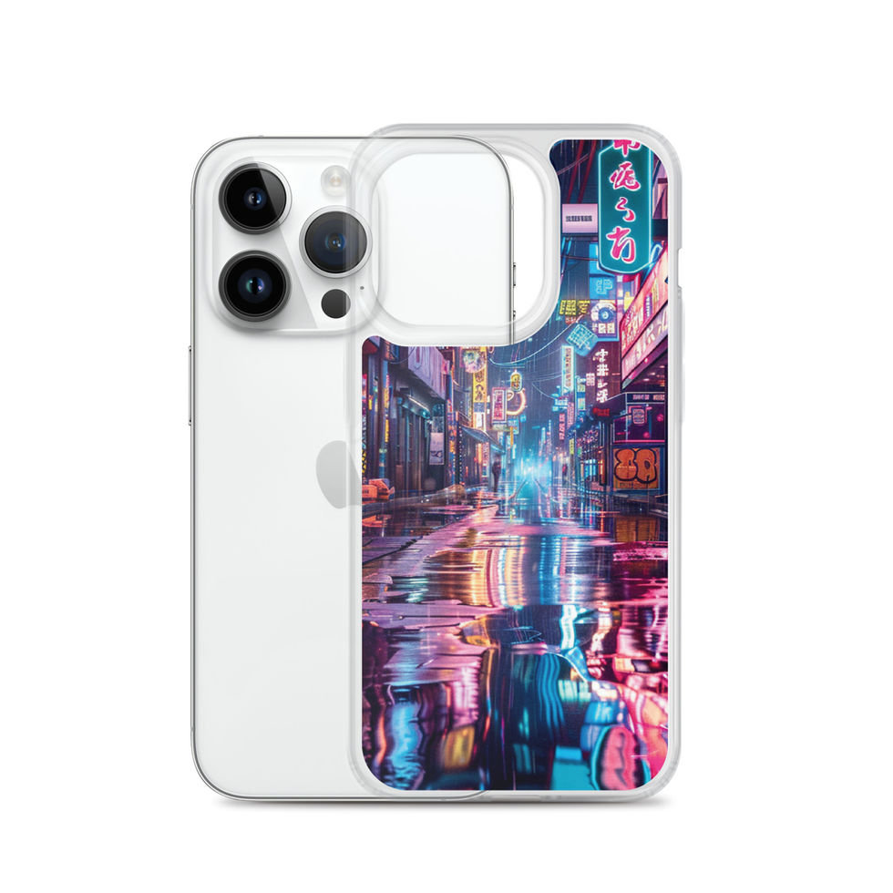 Neon Mirage clear iPhone case with dreamlike glowing city artwork — gallery view 29