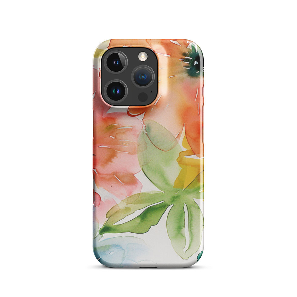 Bloom Riot floral snap case for iPhone 16 Pro, front view
