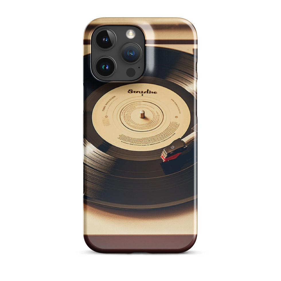 Golden Grooves slim iPhone Snap Case standing view showing the full iPhone case design, image 23.