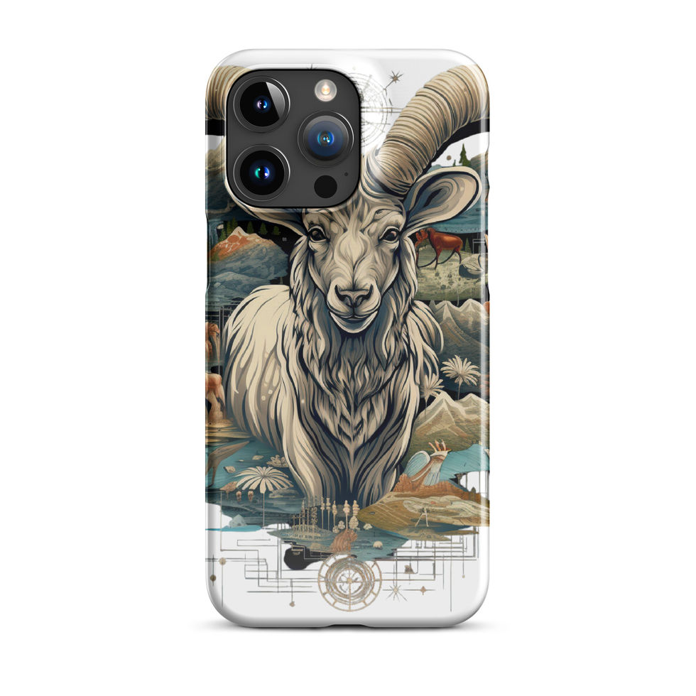 Cosmic ram-mockup-20 showing Celestial Summit artwork on an iPhone snap phone case