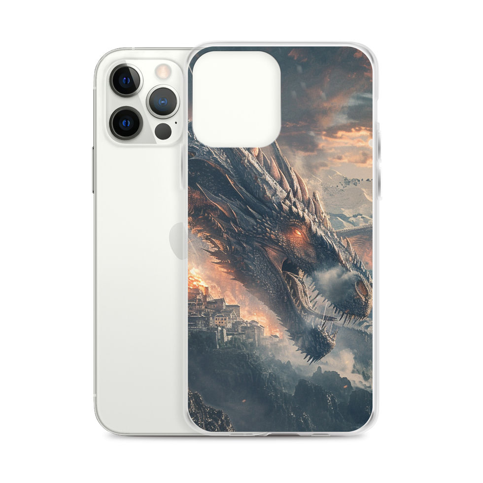 Scorched Earth fire dragon clear iPhone case gallery view 11
