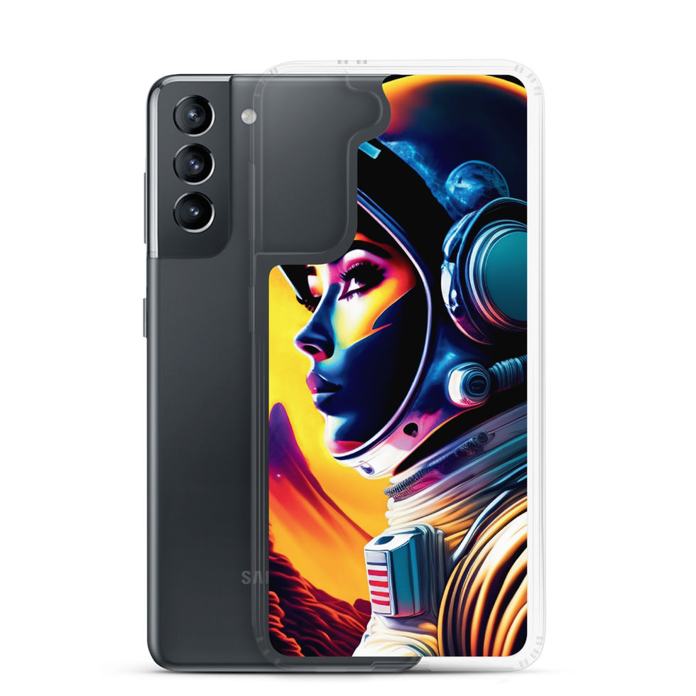Cosmic Vision futuristic portrait on a clear Samsung case — gallery view 11