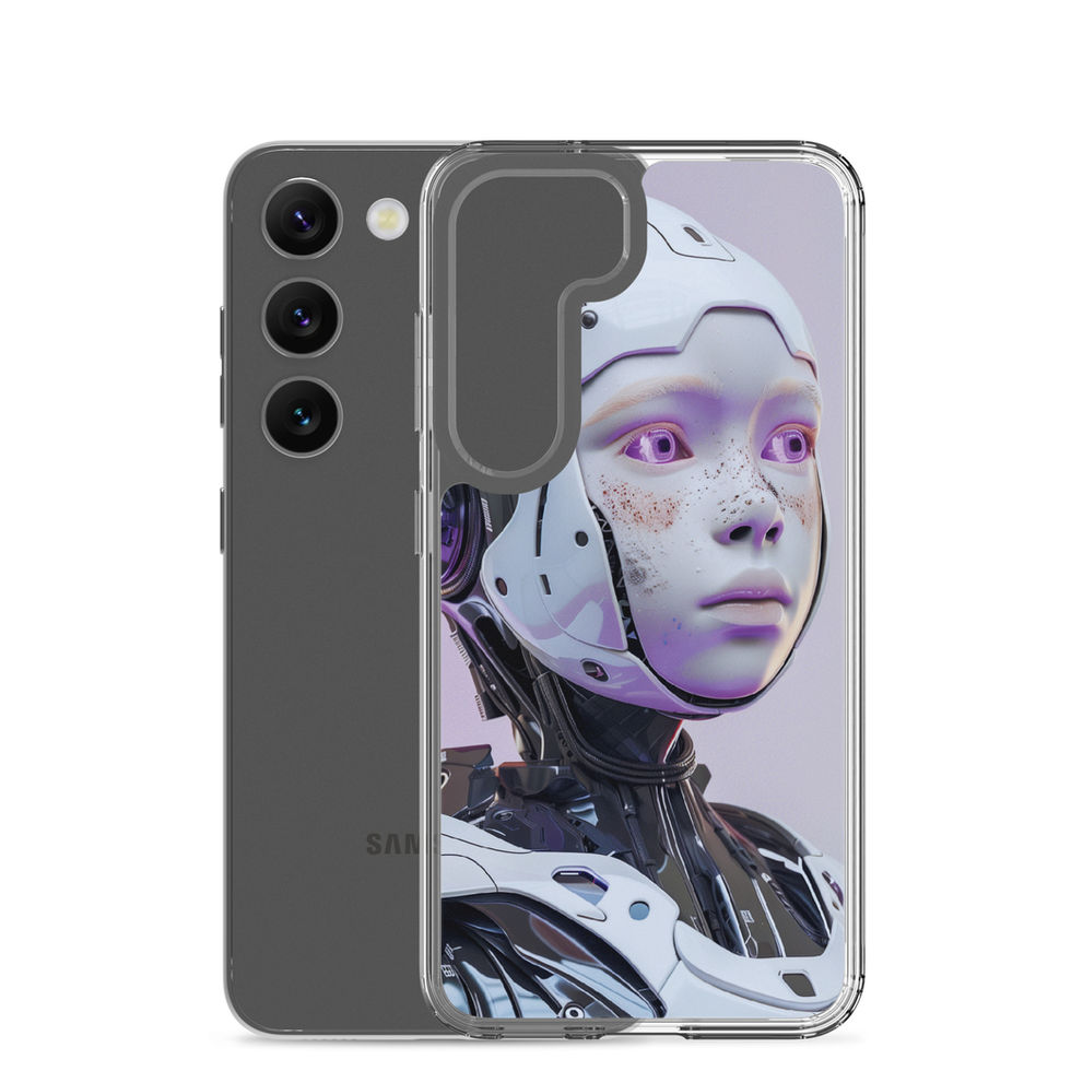 Alternate view of futuristic Samsung Galaxy S24 Plus clear case