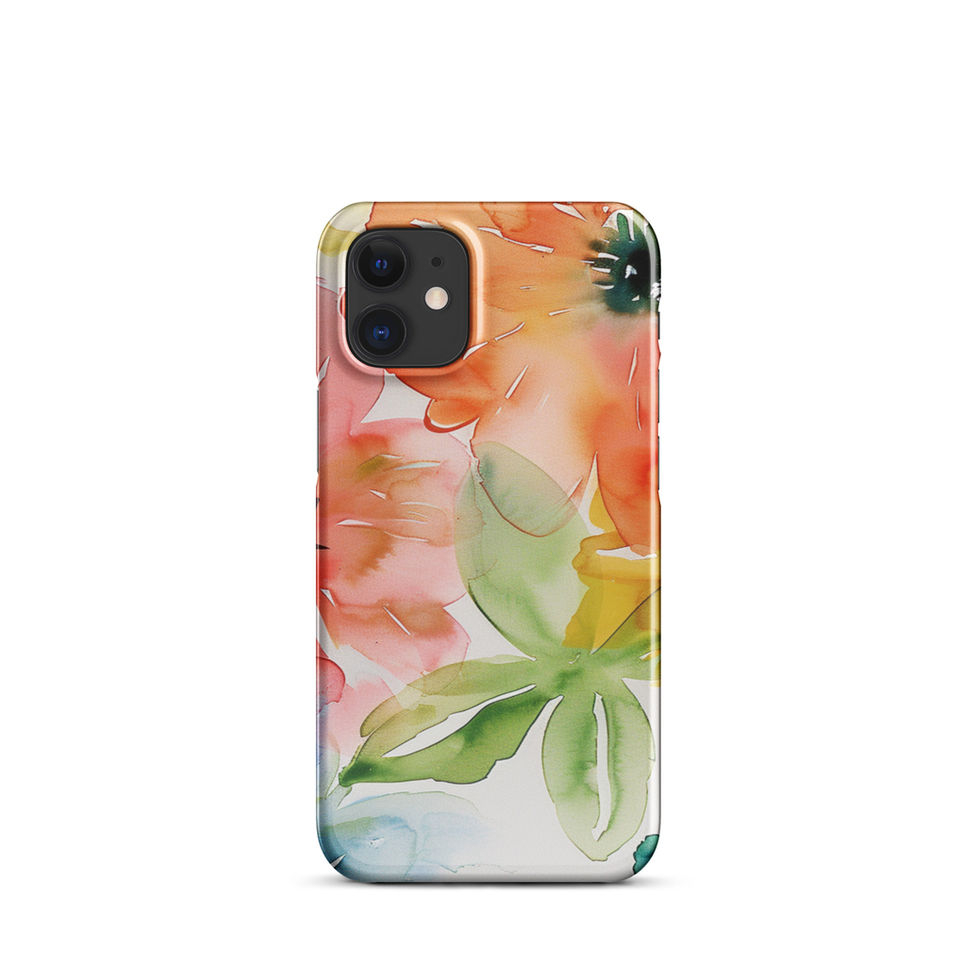 Bloom Riot floral snap case for iPhone 12, front view