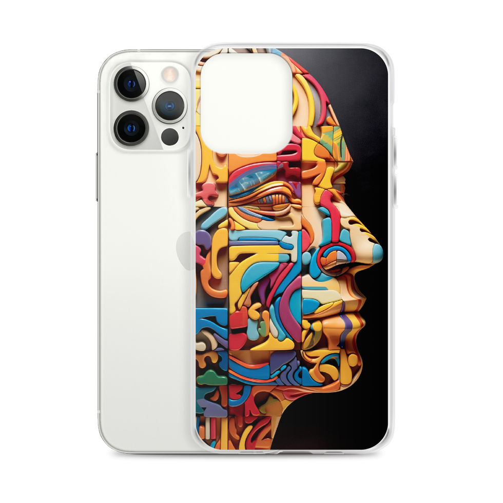 “Mechanical Mind” clear case for iPhone, raised camera lip detail, image 11