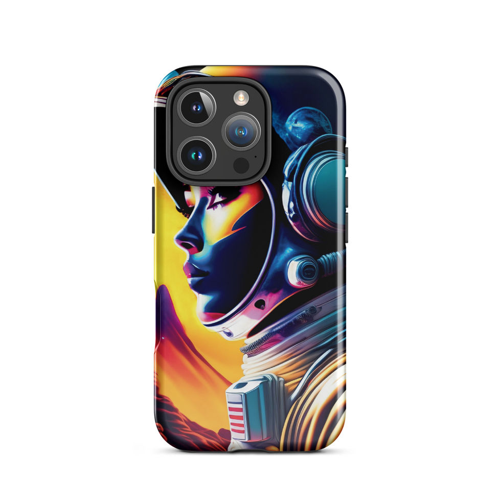 Cosmic Vision futuristic portrait on a tough iPhone case — gallery view 23