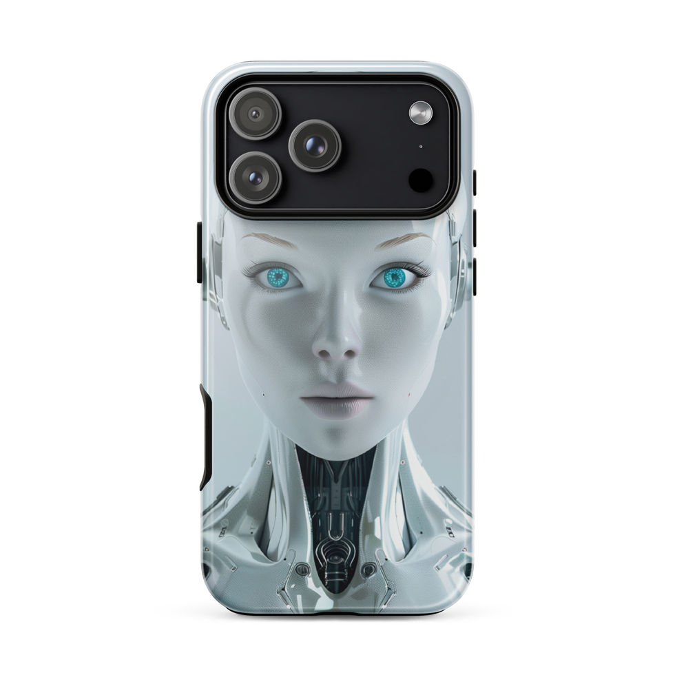 Nova Ascend ascending AI design on a iPhone protective case