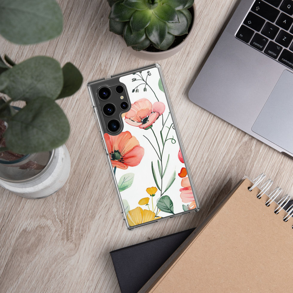 Petal Blush clear Samsung case, final product view 48