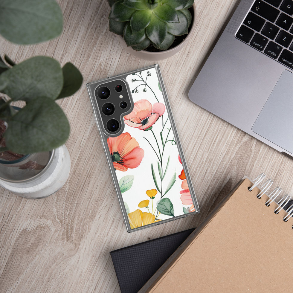 Petal Blush clear Samsung case, orange petal 39