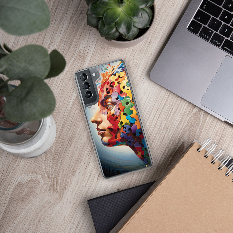 “Exploding Mind” clear case for Samsung, close-up artwork view, image 16