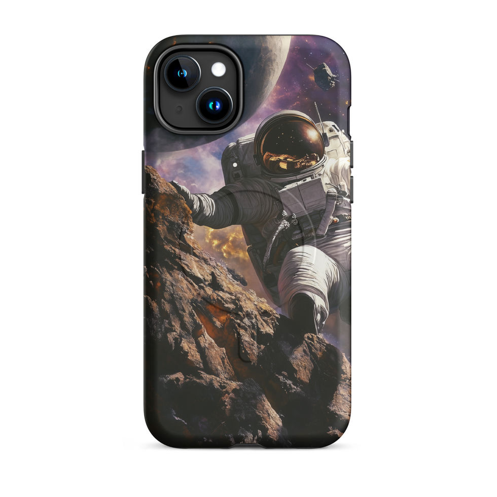 Nebula Wanderer tough case artwork showing the astronaut's white suit against warm red rocks
