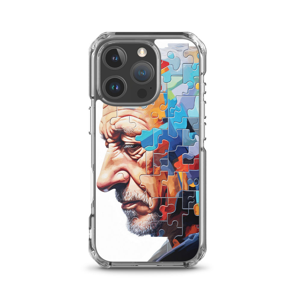 “Fading Pieces” clear case for iPhone, close-up artwork view, image 43