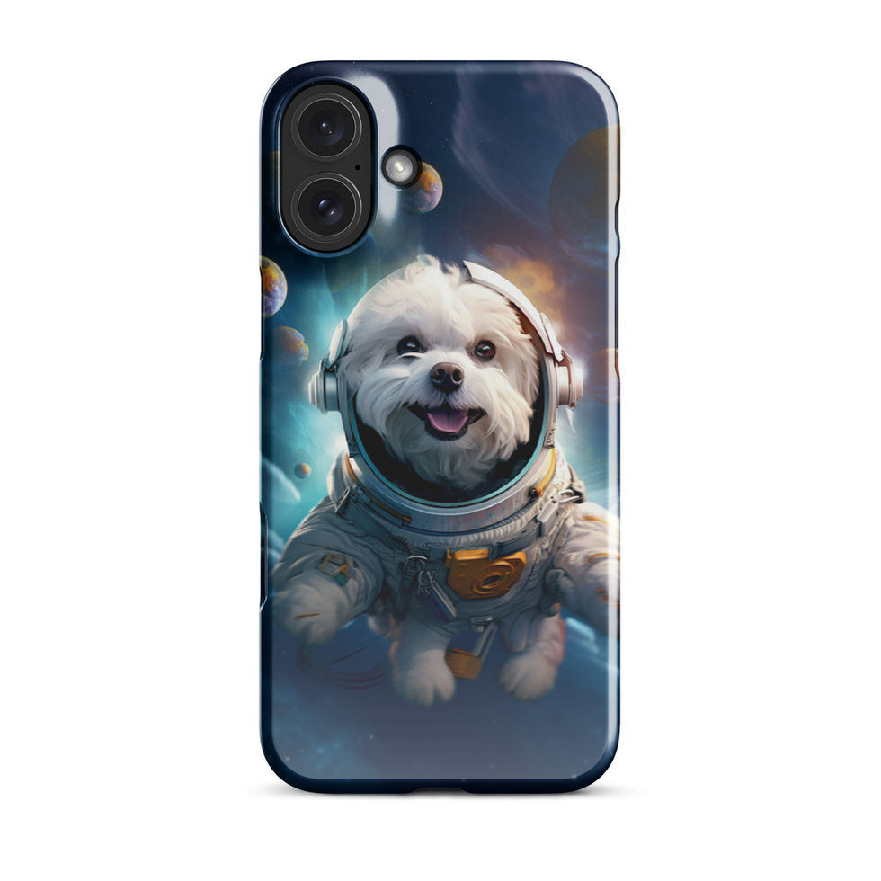 Galactic Voyager cosmic dog iPhone snap case — front artwork preview 01