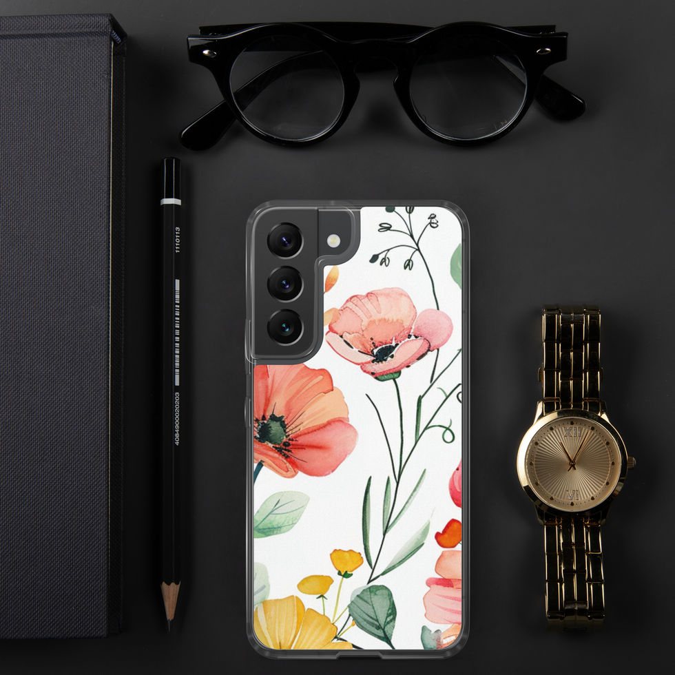 Petal Blush clear Samsung case, polished view 23