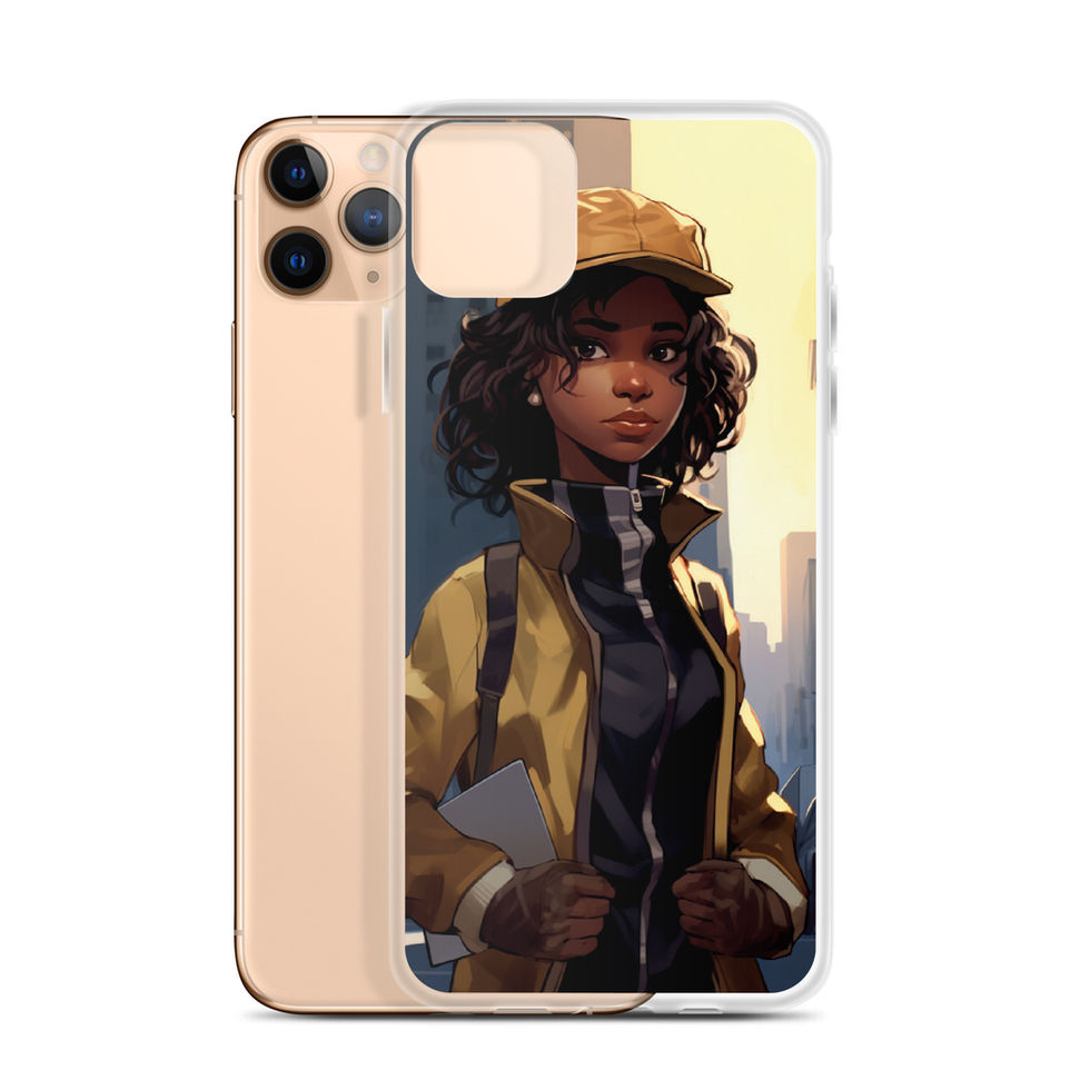 Golden explorer portrait adding ambition and style to an iPhone case