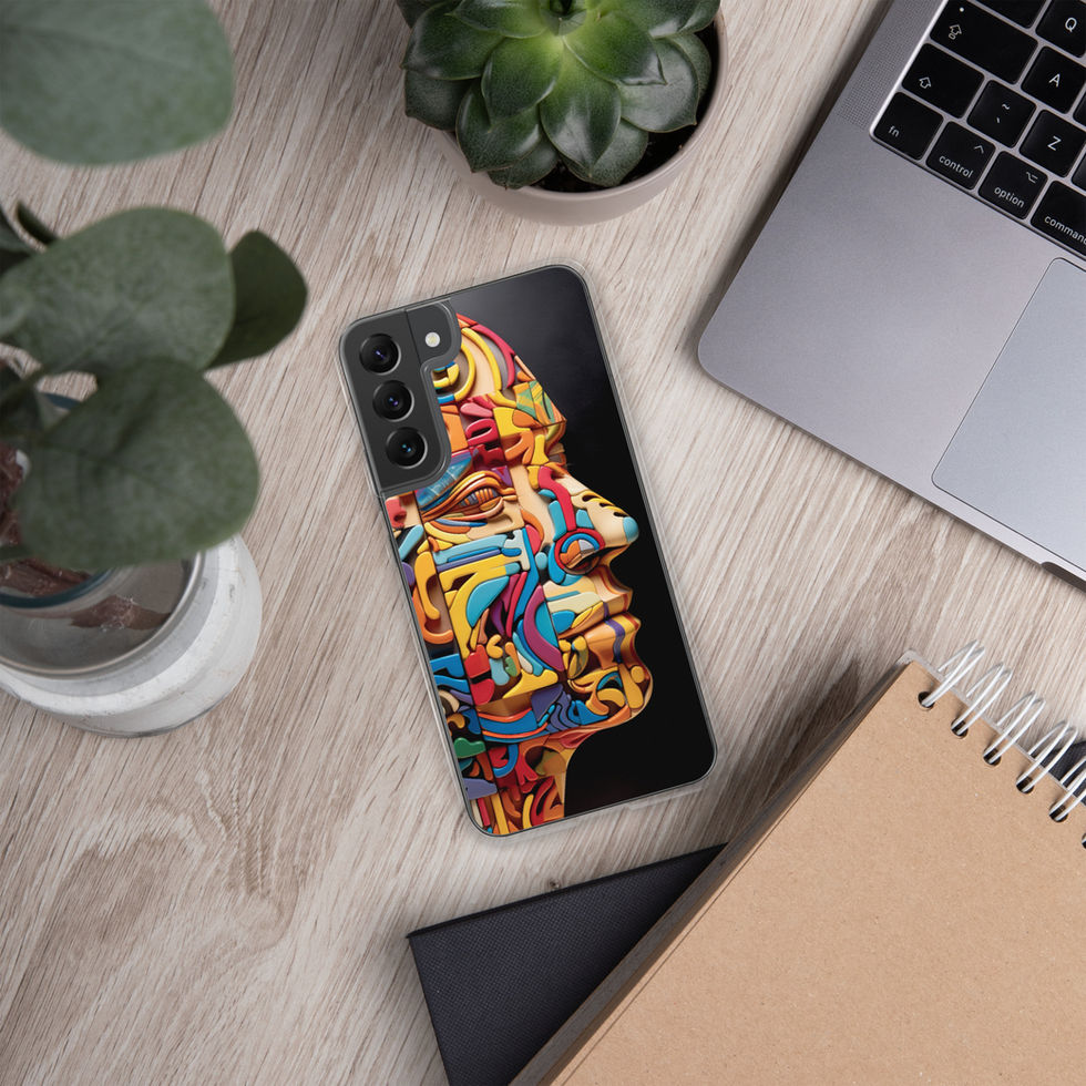 “Mechanical Mind” clear case for Samsung, top edge detail, image 19