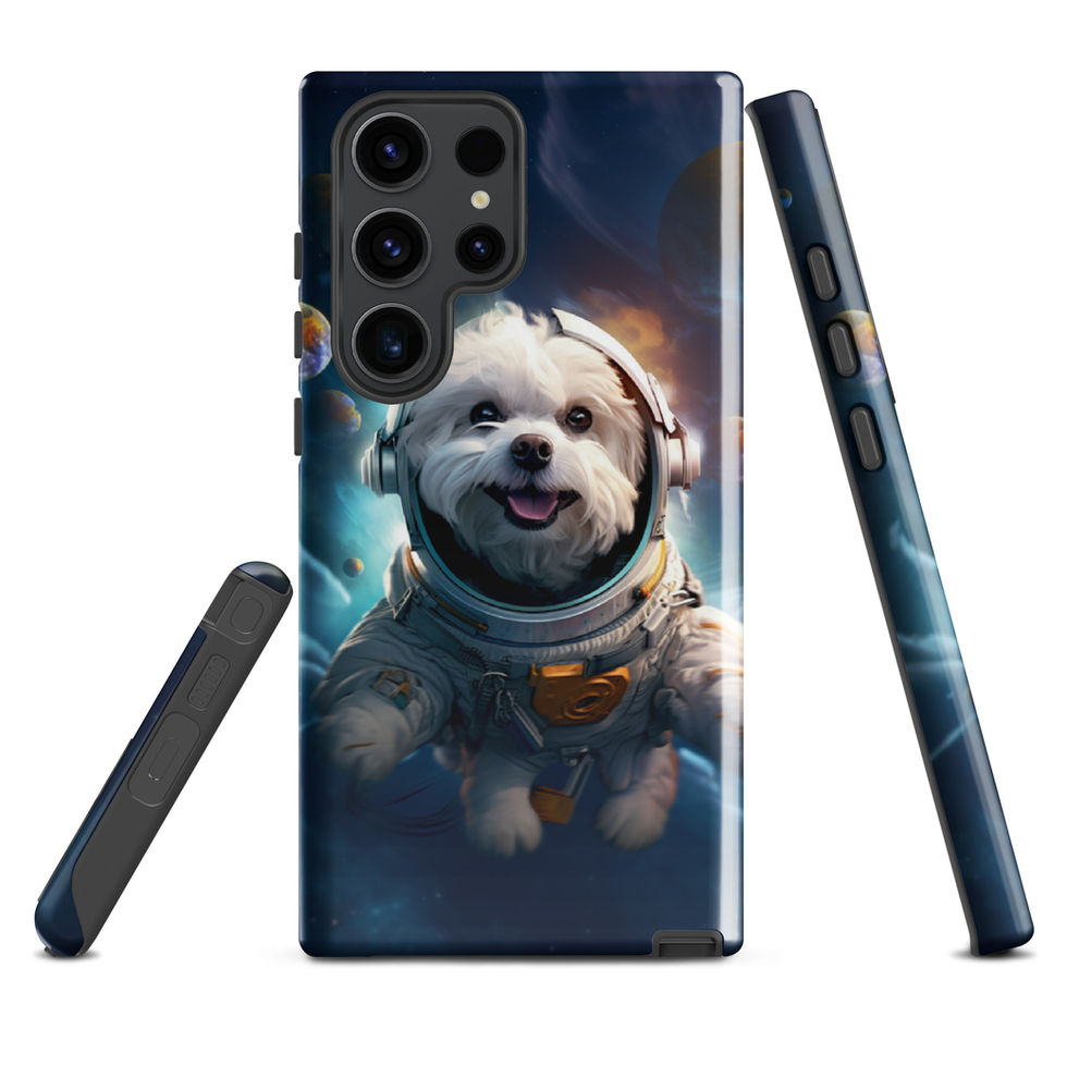 Galactic Voyager cosmic dog Samsung tough case — camera cutout detail 14