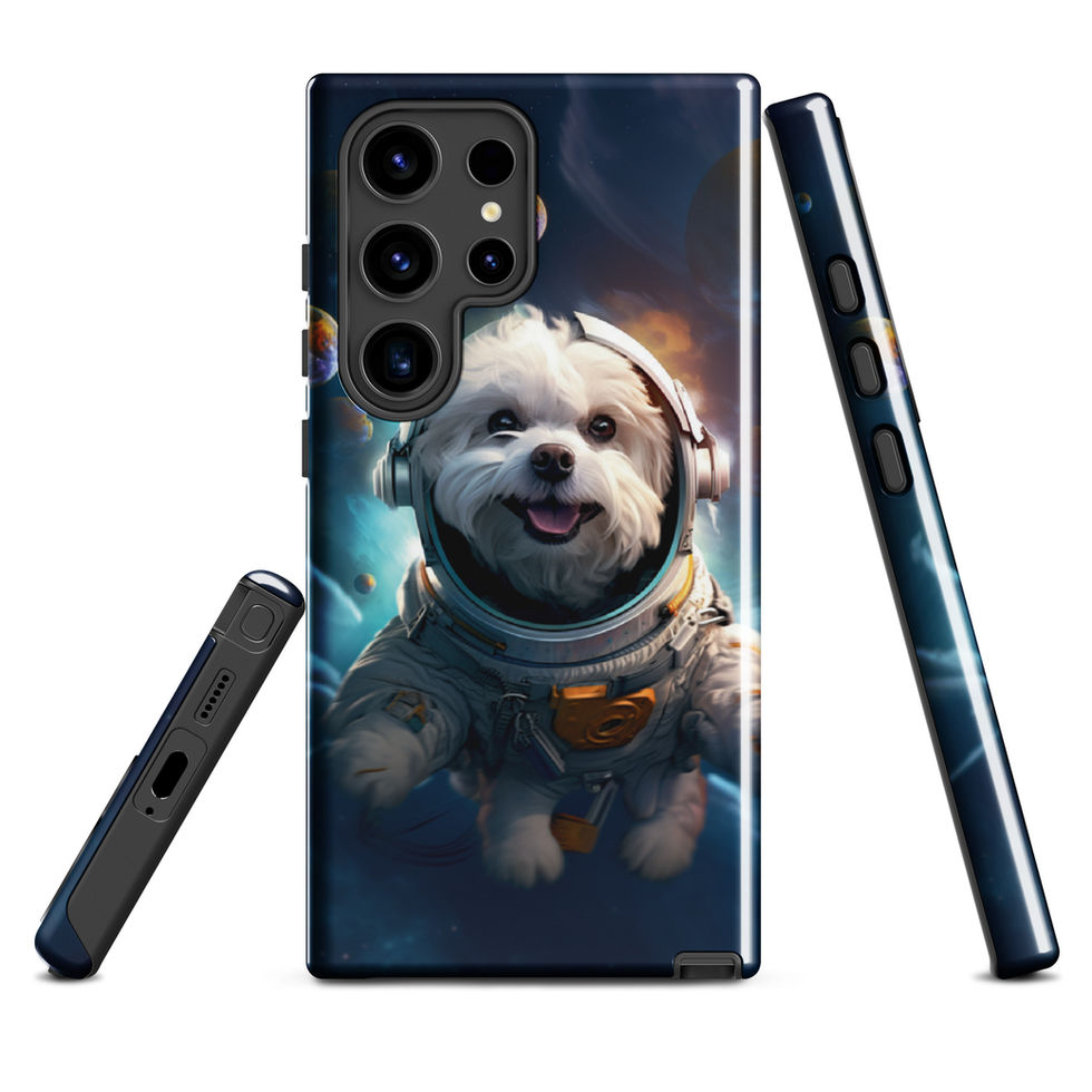 Galactic Voyager cosmic dog Samsung tough case — protective back view 16