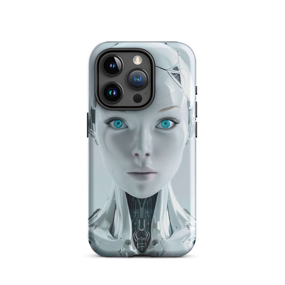 Cinematic artificial-intelligence portrait case for iPhone