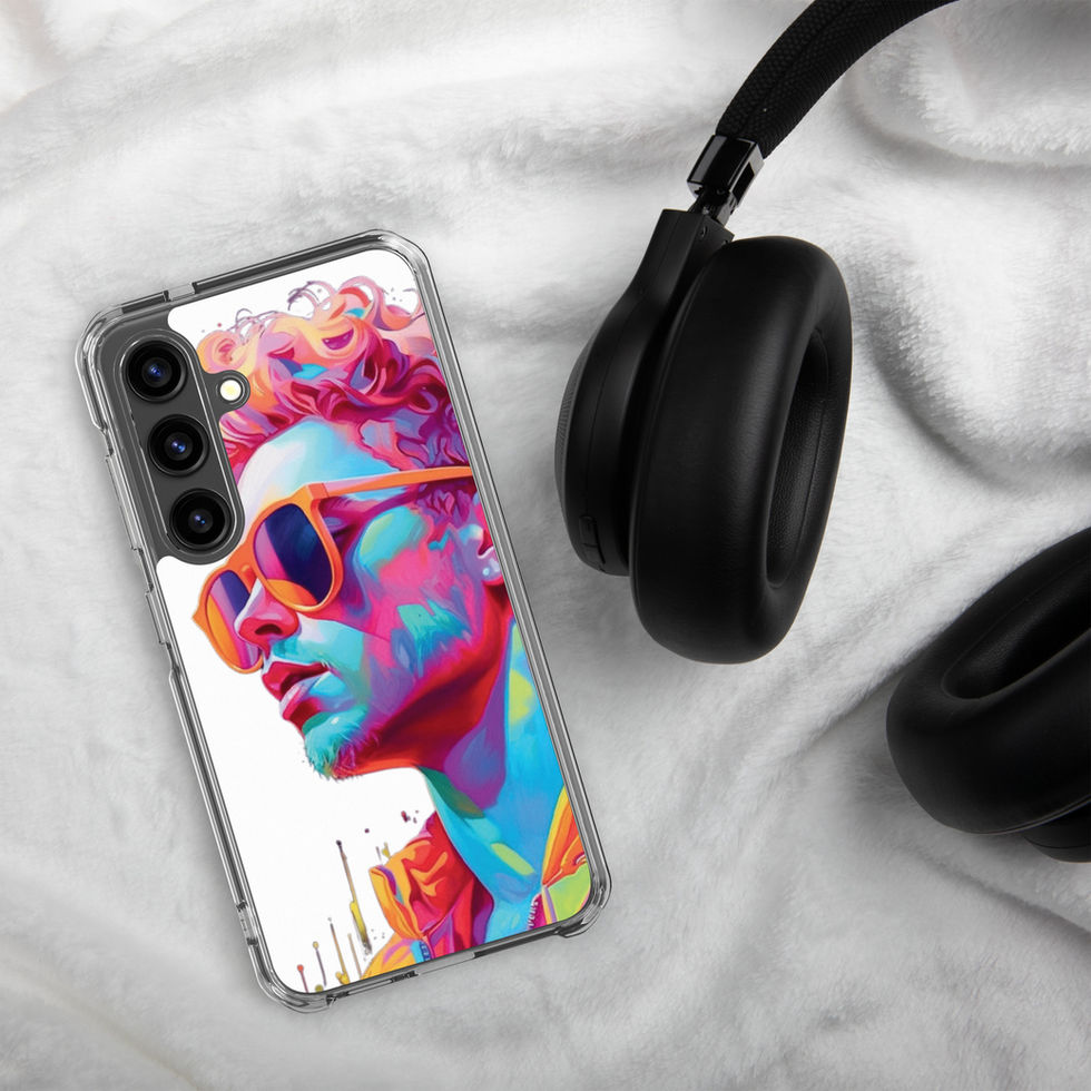 Neon Rebel portrait on a white-background clear Samsung case โ gallery view 50