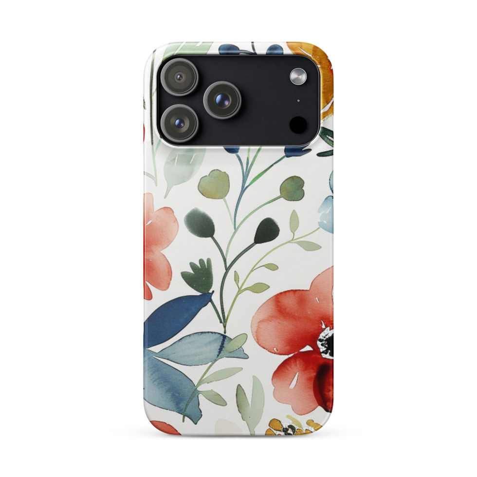 Watercolour Bloom snap case for iPhone 17 Pro Max, expressive orange floral artwork, image 27