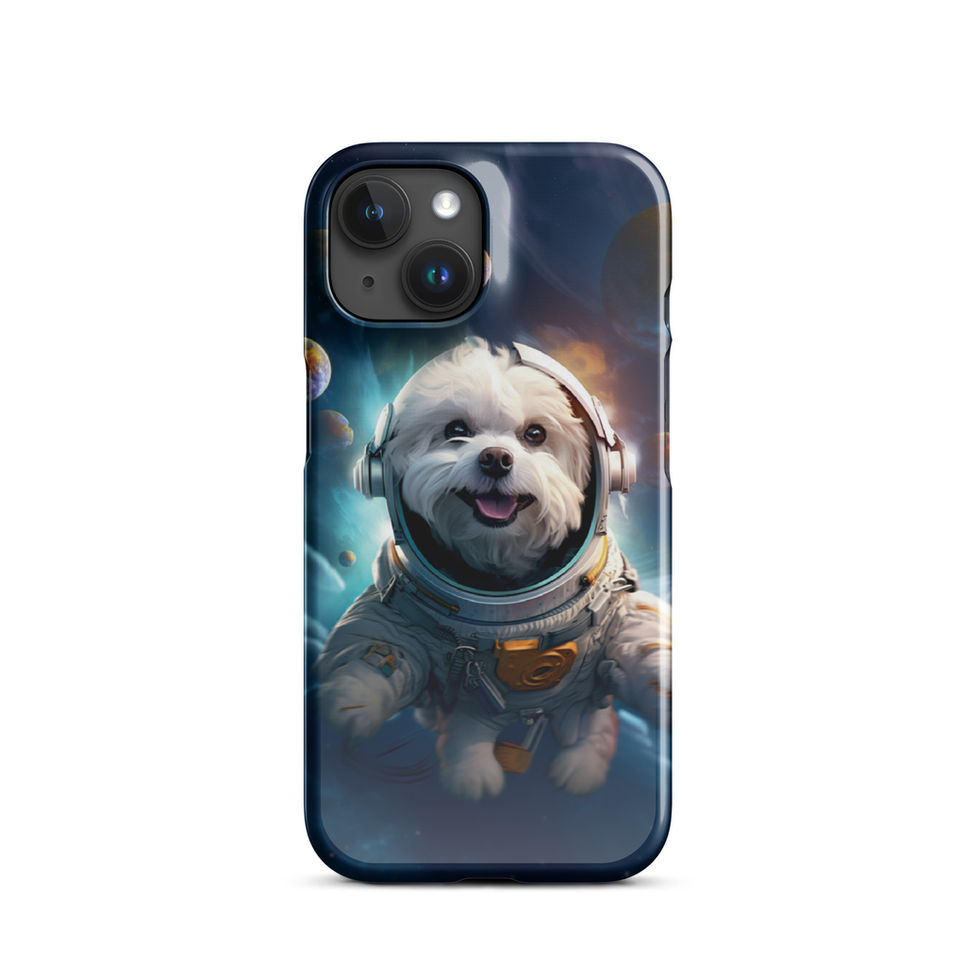 Galactic Voyager cosmic dog iPhone snap case — case edge profile 17