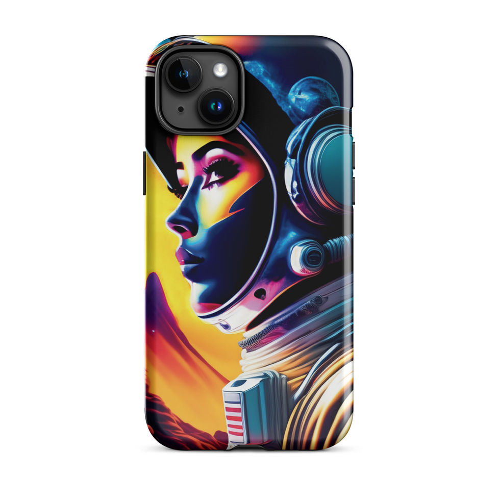 Cosmic Vision futuristic portrait on a tough iPhone case — gallery view 18