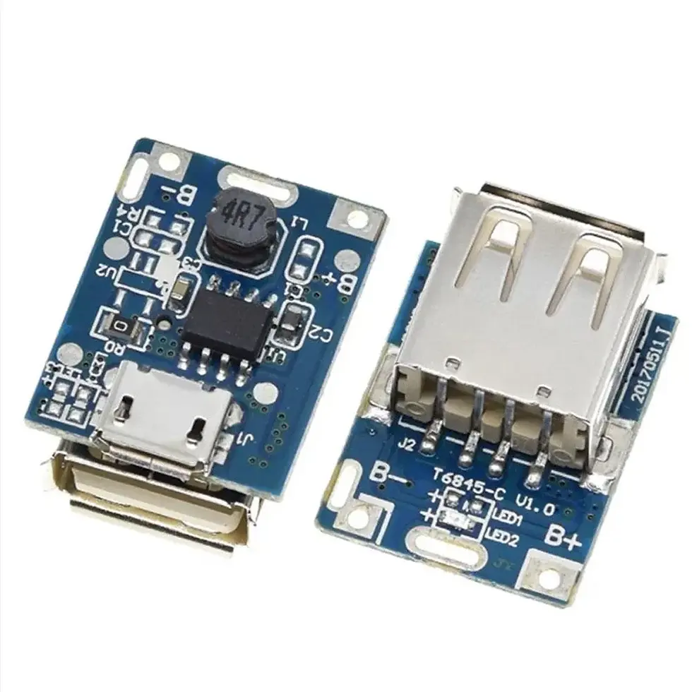 5V Step-Up Power Module Lithium Battery Charging Protection Board USB For DIY Ch
