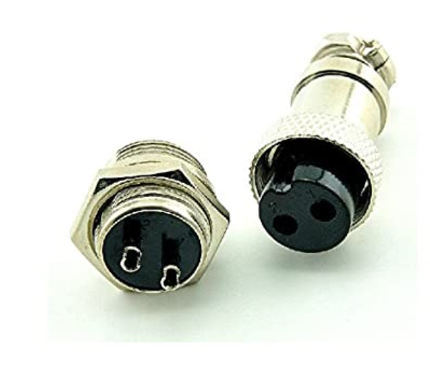GX-16 2 Pin MRS Round Shell Type Connectors Male-Female Pair