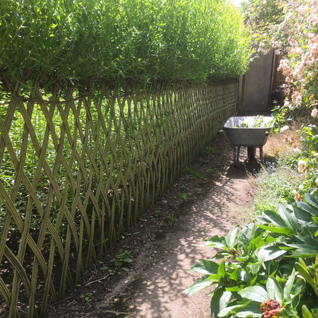 Willow Fencing, Hurdles and Panels. Sustainable, handmade and harvested wicker fencing by Professional Basketmakers Jenny Crisp and Issy Wilkes, Willow with Roots