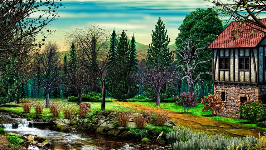 DP064 Cottage with Stream