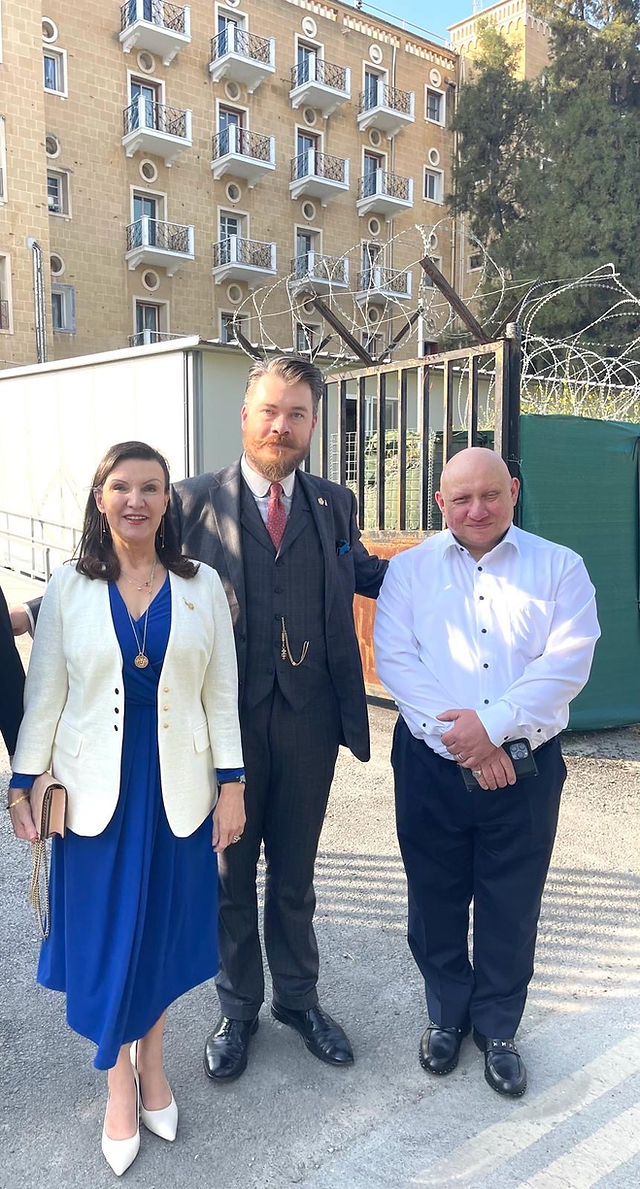 James de Balliol-Cavendish, the Baron of Buittle, Sandor Habsburg-Lothringen, Herta Margerete Habsburg-Lothringen, and Members of the FoP Delegation