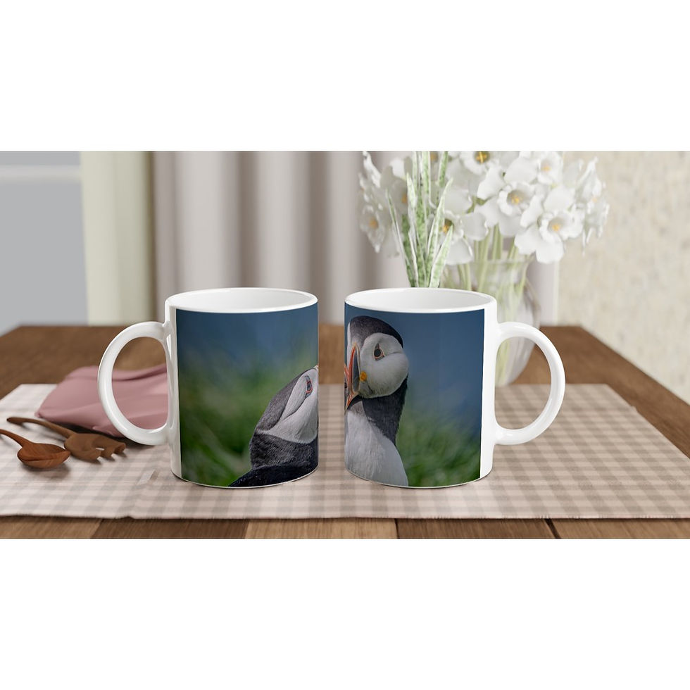 Puffin Love  -  White 11oz Ceramic Mug