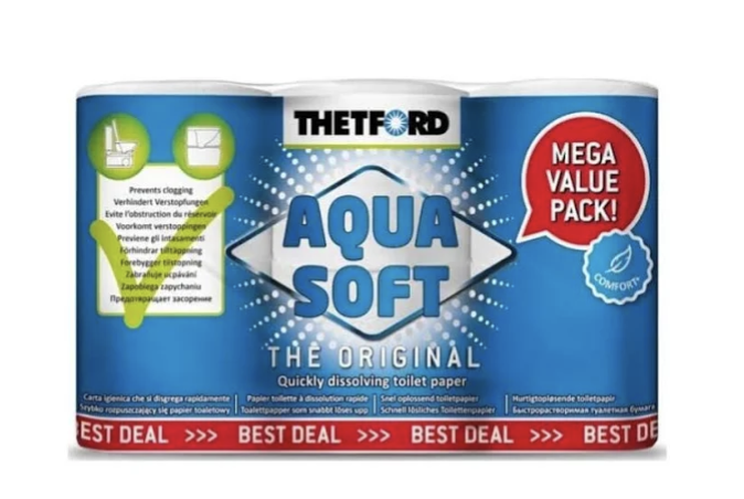 Thetford Aqua Soft Toilet Tissue 6Pk