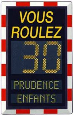 panneau indicateur vitesse