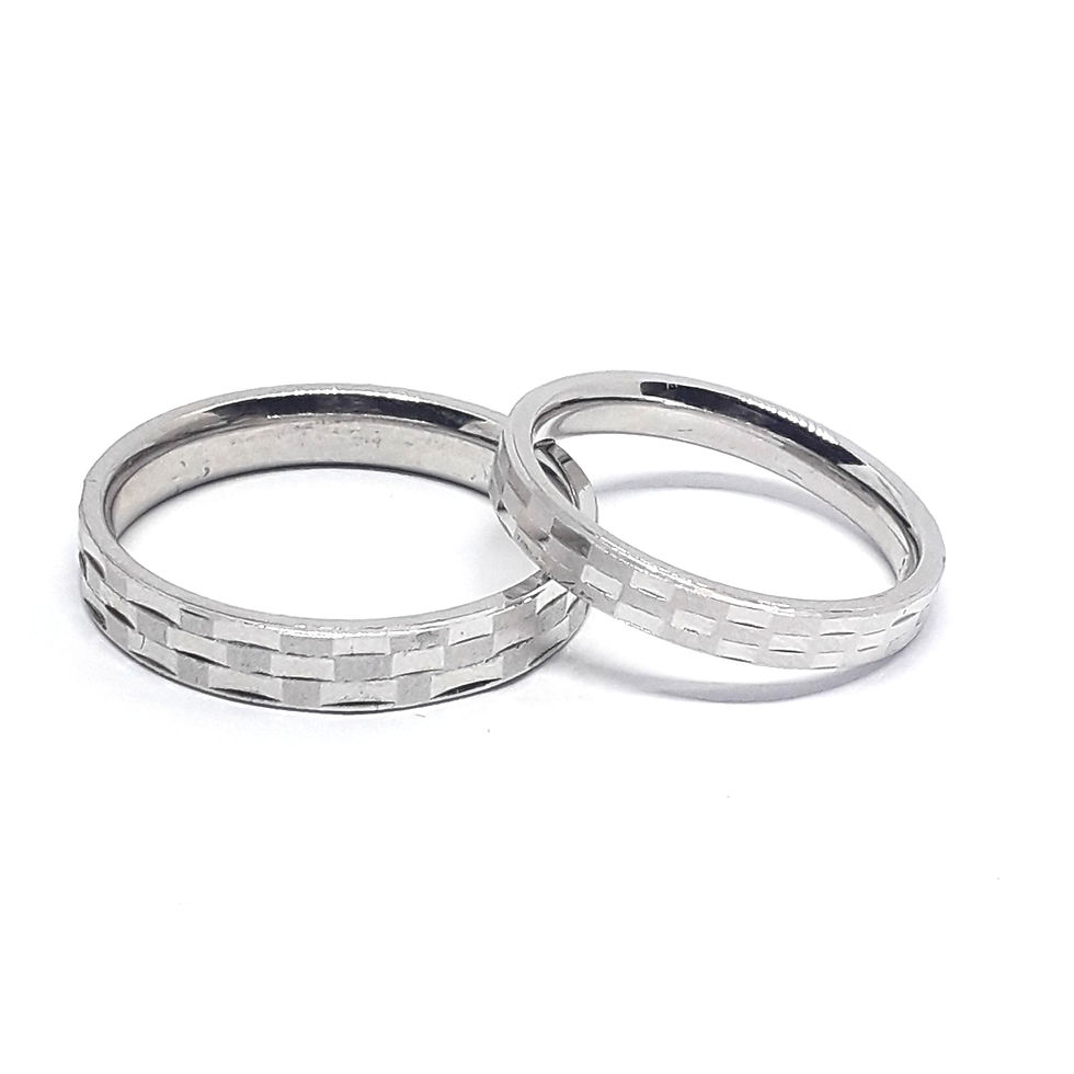 Miniatura: Argollas de Matrimonio labrada rectangular