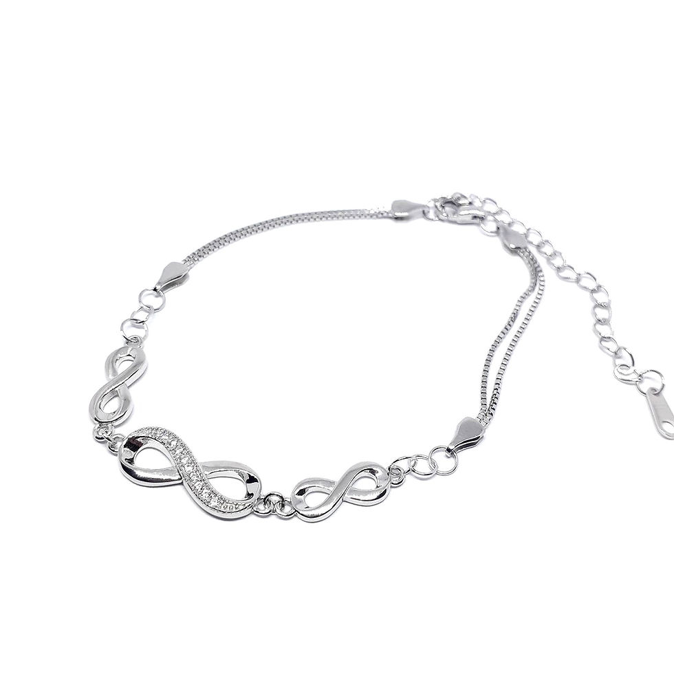 Pulsera de plata Infinity Love
