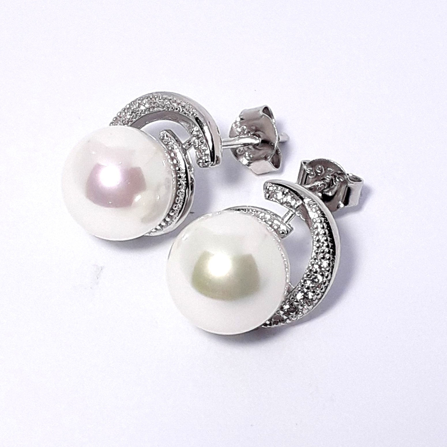 Aros de Plata Perla Shine