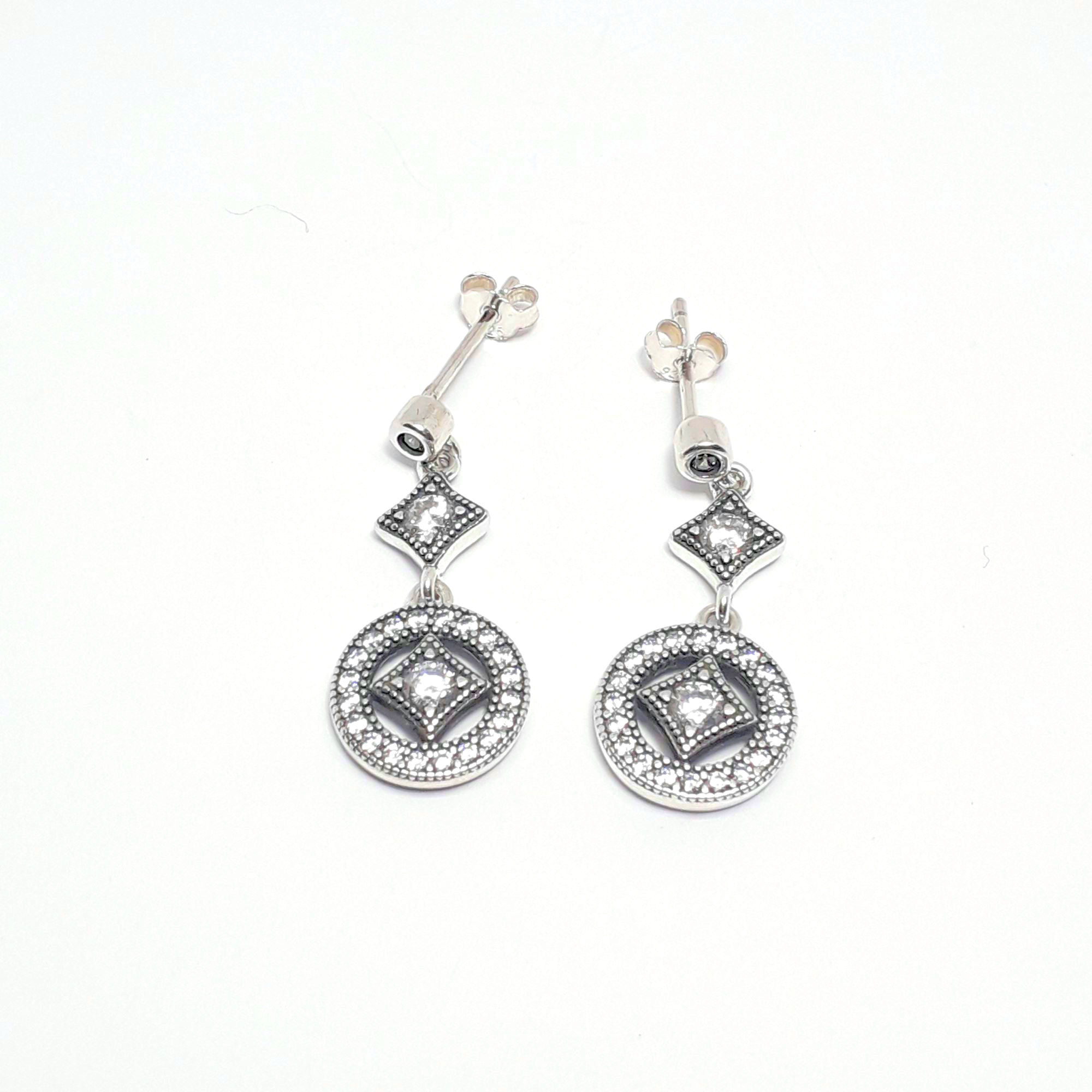 aros largos con circones