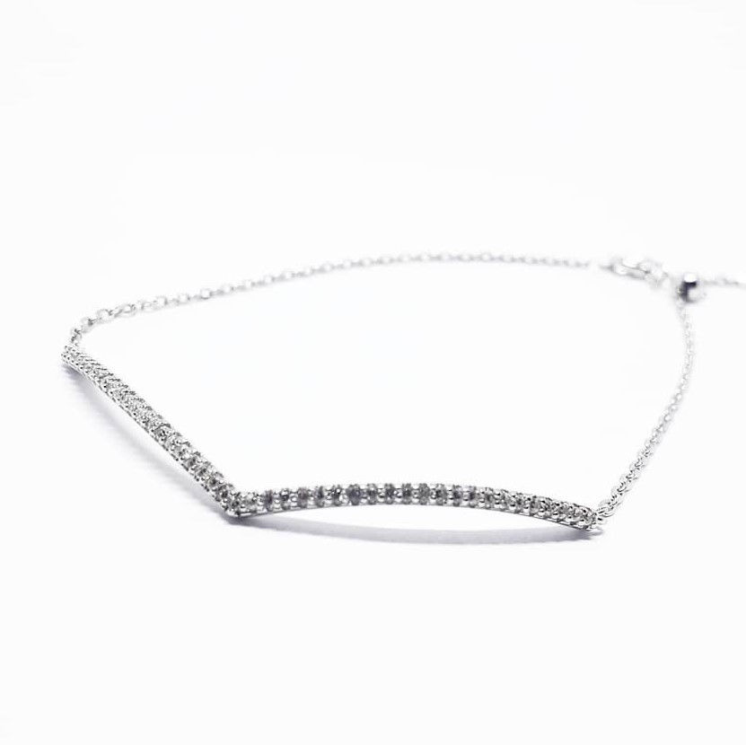Pulsera de Plata Diagonal