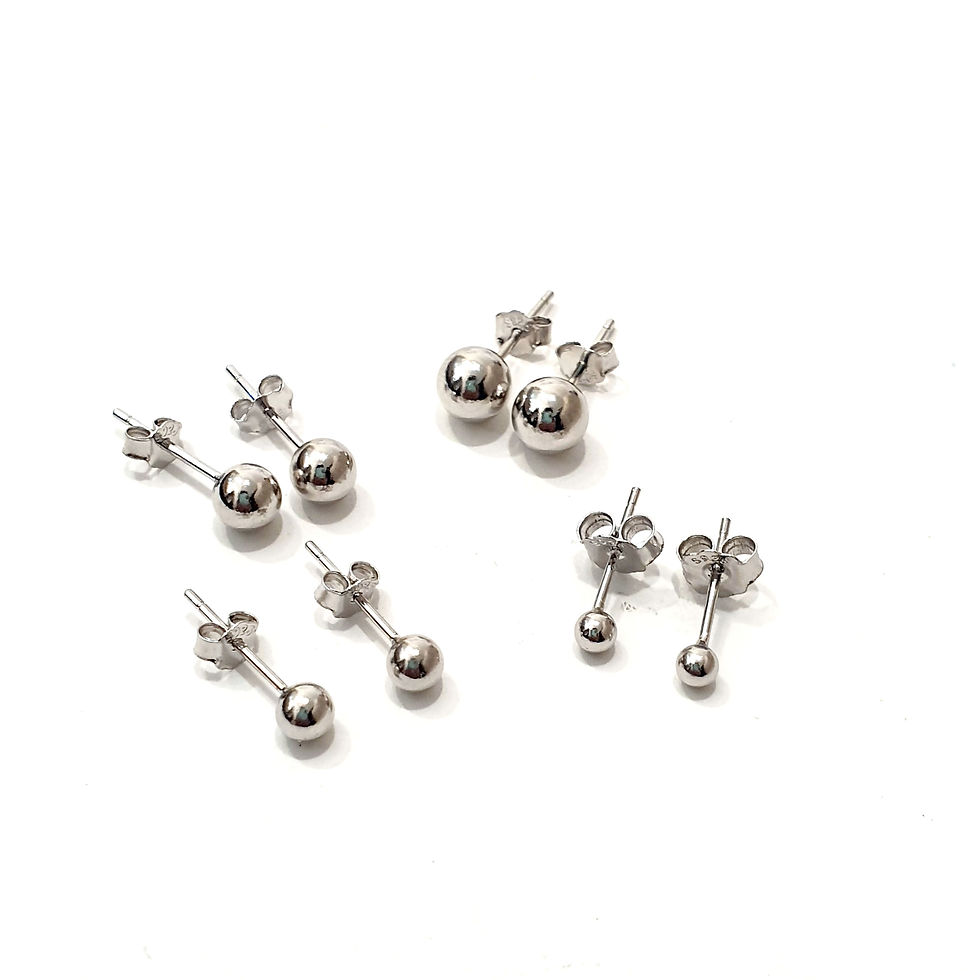 Miniatura: Aros de plata Silver Balls