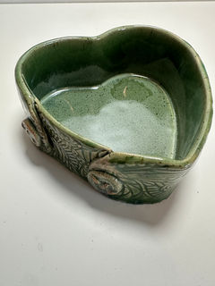 Buy Sanaz Busink unique handmade custom pottery Gifting Bowls.  Heart shaped