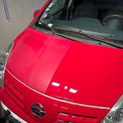 AVANT/APRES polissage lustrage voiture rouge