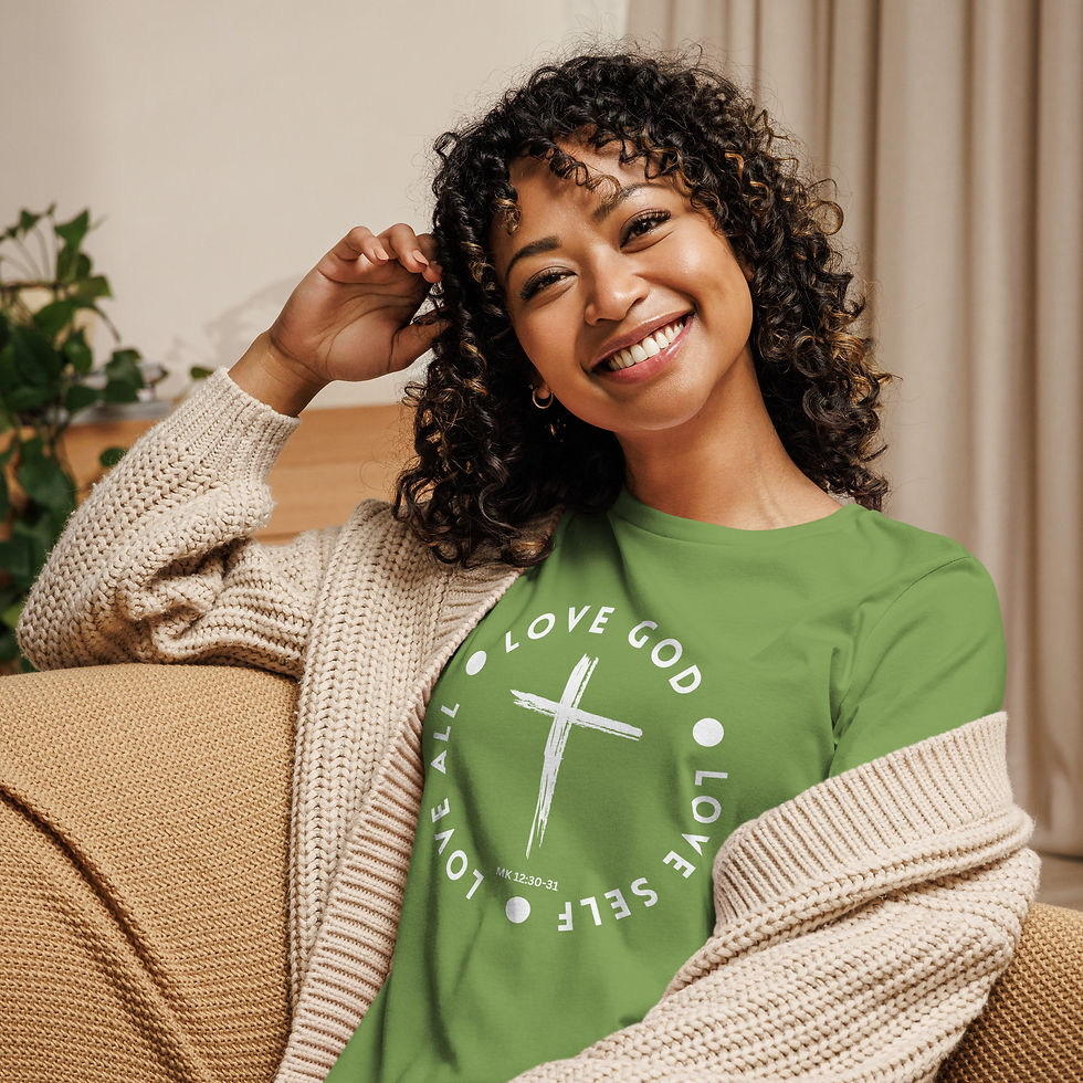 Thumbnail: Love God - Love Self - Love All Tshirt - Women's Relaxed Tshirt
