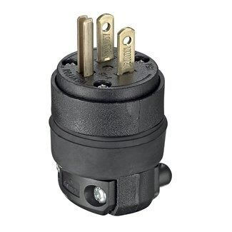 Clavija de hule 3x15V negro ante TIPO ED (pz)