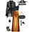 Thumbnail: Necklace with gold trousers, black top, and lace blouse – elegant with rich textures.
