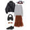 Thumbnail: Collage featuring an outfit with a brown tulle skirt, an oversized sweatshirt, and a black jacket as the base. Styled with black sneakers, a matching handbag, and a brown beaded choker for a trendy, casual look.