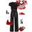 Thumbnail: Red Beaded Statement Necklace paired with black pants and a t-shirt, complemented by red accessories.