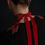 Thumbnail: Red Beaded Statement Necklace with Tassels – Back view featuring a ribbon tie closure for an adjustable and elegant finish.