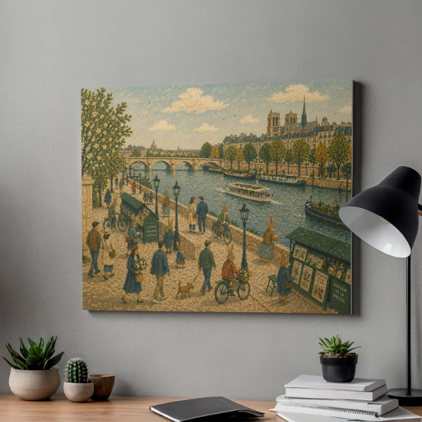 Paris Rabbits River Scene